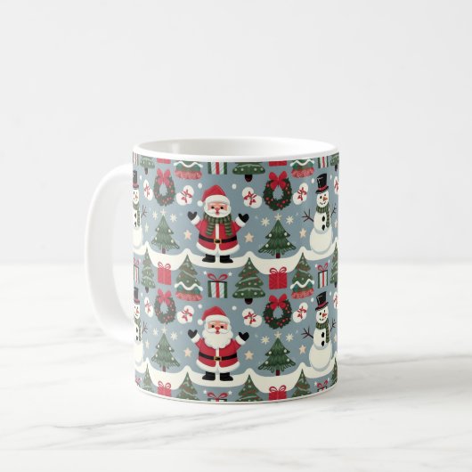 Zeitlose Weihnachtsmuster-Sammlung Kaffeetasse (Vorderseite Links)