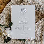 Zeitlose Weintrauben Dusty Blue Wappen Probe Abend Ankündigung