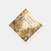 Zeitlose Wildblumen-Boho-Baby-Party Serviette (Ecke)