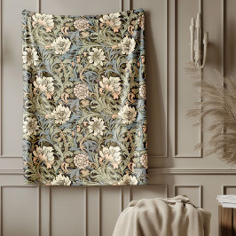 Zeitlose William Morris Classic Blumenmuster Fleecedecke
