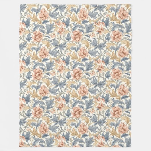 Zeitlose William Morris Classic Blumenmuster Fleecedecke (Vorderseite)