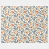 Zeitlose William Morris Classic Blumenmuster Fleecedecke (Vorderseite (Horizontal))