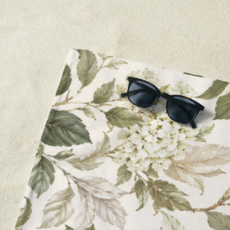 Zeitlose zarte botanische Eleganz Strandtuch