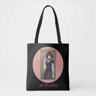 Zeitloser Anime-LBD-Druck Kleines Schwarzes Kleid Tasche