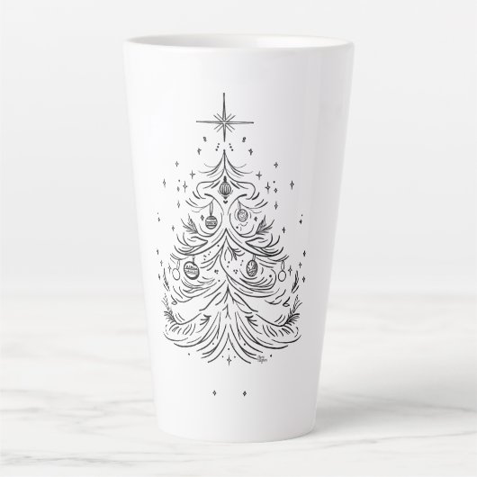 Zeitloser Baum Große Latte-Tasse | Trinkbehälter Milchtasse (Vorderseite)