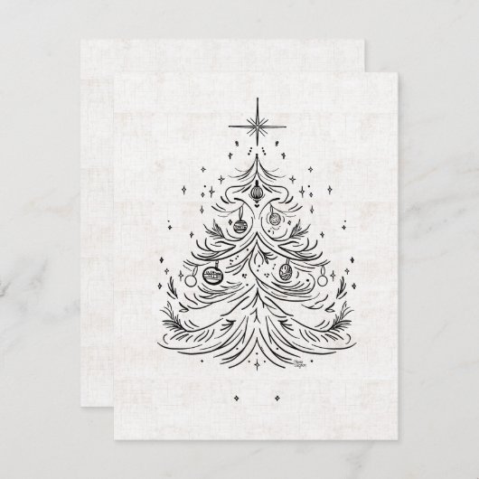 Zeitloser Baum Urlaub Danke Karte | TCK&Co. (Vorne/Hinten)