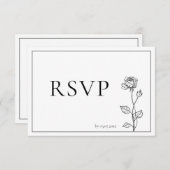 Zeitloser Bloom mit Gesangsanforderung RSVP Karte (Vorne/Hinten)