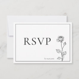 Zeitloser Bloom mit Gesangsanforderung RSVP Karte