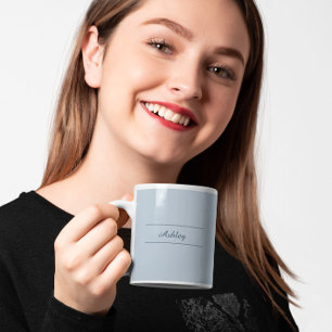 Zeitloser Blue Mist Name Becher Kaffeetasse