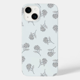 Zeitloser botanischer Bloom Softgrau Case-Mate iPhone 14 Hülle