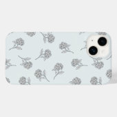 Zeitloser botanischer Bloom Softgrau Case-Mate iPhone Hülle (Rückseite (Horizontal))