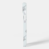 Zeitloser botanischer Bloom Softgrau Case-Mate iPhone Hülle (Rückseite / Links)