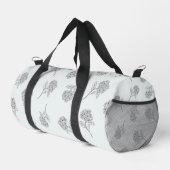 Zeitloser botanischer Bloom Softgrau Duffle Bag (Rechte Ecke)