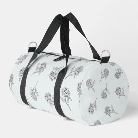 Zeitloser botanischer Bloom Softgrau Duffle Bag (Linke Seite)