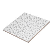Zeitloser botanischer Bloom Softgrau Fliese (Seite)