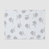 Zeitloser botanischer Bloom Softgrau Seidenpapier (Vorderseite)