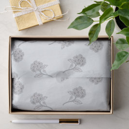 Zeitloser botanischer Bloom Softgrau Seidenpapier