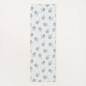 Zeitloser botanischer Bloom Softgrau Yogamatte (Rückseite)