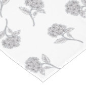 Zeitloser botanischer Blütenstand Softgrau Tischdecke (Schrägansicht)