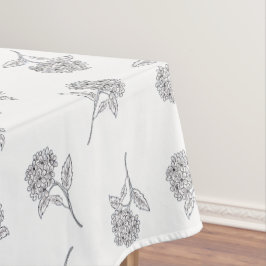 Zeitloser botanischer Blütenstand Softgrau Tischdecke
