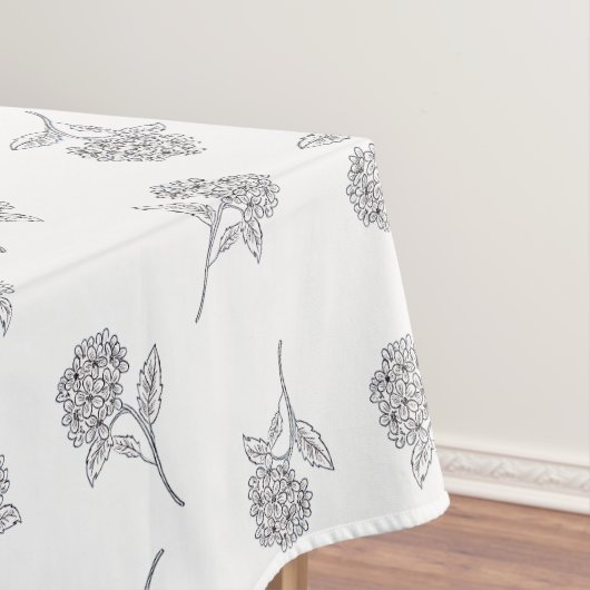 Zeitloser botanischer Blütenstand Softgrau Tischdecke (Beispiel)
