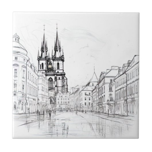 Zeitloser Charme der tschechischen Hauptstadt Fliese (Vorderseite)