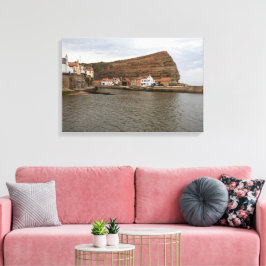 Zeitloser Charme des Hafens von Staithes Leinwanddruck