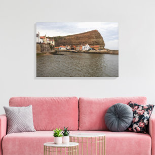Zeitloser Charme des Hafens von Staithes Leinwanddruck