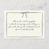 Zeitloser Chic Coquette Bow Brautparty Brunch Begleitkarte (Vorderseite)