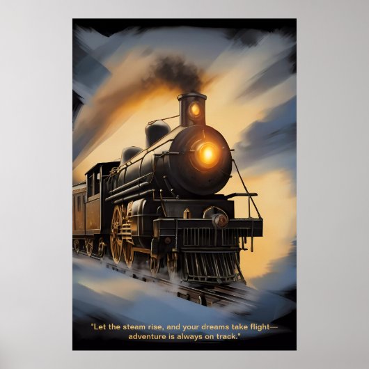 "Zeitloser Dampf: Die Majestät klassischer Züge Poster (Vorne)