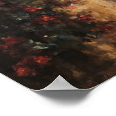 Zeitloser Eintritt: Rustikale Tür mit roten Floral Poster (Ecke)