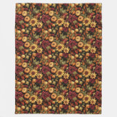 Zeitloser Fall Blanket florale Blanket reich Autum Fleecedecke (Vorderseite)
