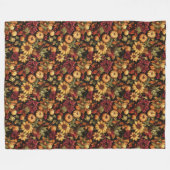 Zeitloser Fall Blanket florale Blanket reich Autum Fleecedecke (Vorderseite (Horizontal))