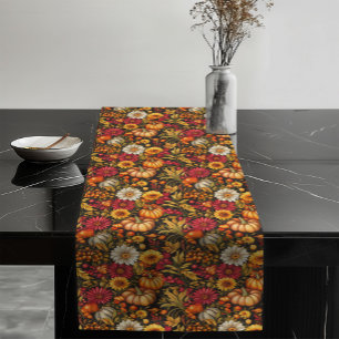 Zeitloser Fall Floral Tischläufer warmen Erdton