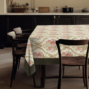 Zeitloser floraler Damask Classic Zuhause Accent Tischdecke