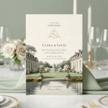 Zeitloser Garten | Französische Château-Monogramm-