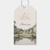 Zeitloser Garten | Französische Château-Monogramm- Geschenkanhänger (Vorderseite)