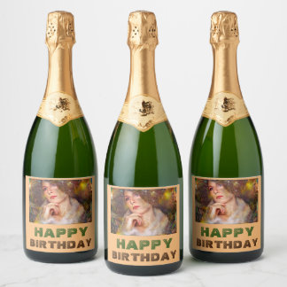 Zeitloser Geburtstag Schaumweinetikett