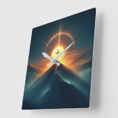 Zeitloser Glaube Quadratische Wanduhr (Winkel)