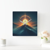 Zeitloser Glaube Quadratische Wanduhr (Zuhause)