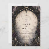 Zeitloser gotischer himmlischer Hochzeit Save The Date (Vorderseite)