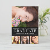 Zeitloser Grid EDITABLE COLOR Abschluss Einladung (Stehend Vorderseite)