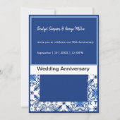 Zeitloser griechischer Hochzeitstag zwischen Blau  Einladung (Vorderseite)