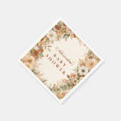 Zeitloser Herbst-Boho-Babybauch Serviette (Ecke)