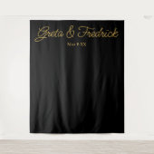 Zeitloser Hintergrund für das Minimalistische Schw Wandteppich (Vorderseite)