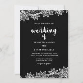 Zeitloser Hochzeits-Spitze-Blick Einladung (Vorderseite)