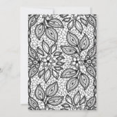 Zeitloser Hochzeits-Spitze-Blick Einladung (Rückseite)