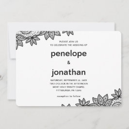 Zeitloser Hochzeitstil-Look Einladung