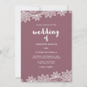 Zeitloser Hochzeitstil-Look Einladung (Vorderseite)