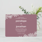 Zeitloser Hochzeitstil-Look Einladung (Stehend Vorderseite)